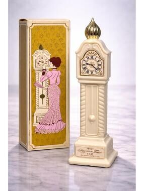Avon 1970s Fragrance Hours Field Flowers Cologne Clock Bottle With Box, 2x9.25”